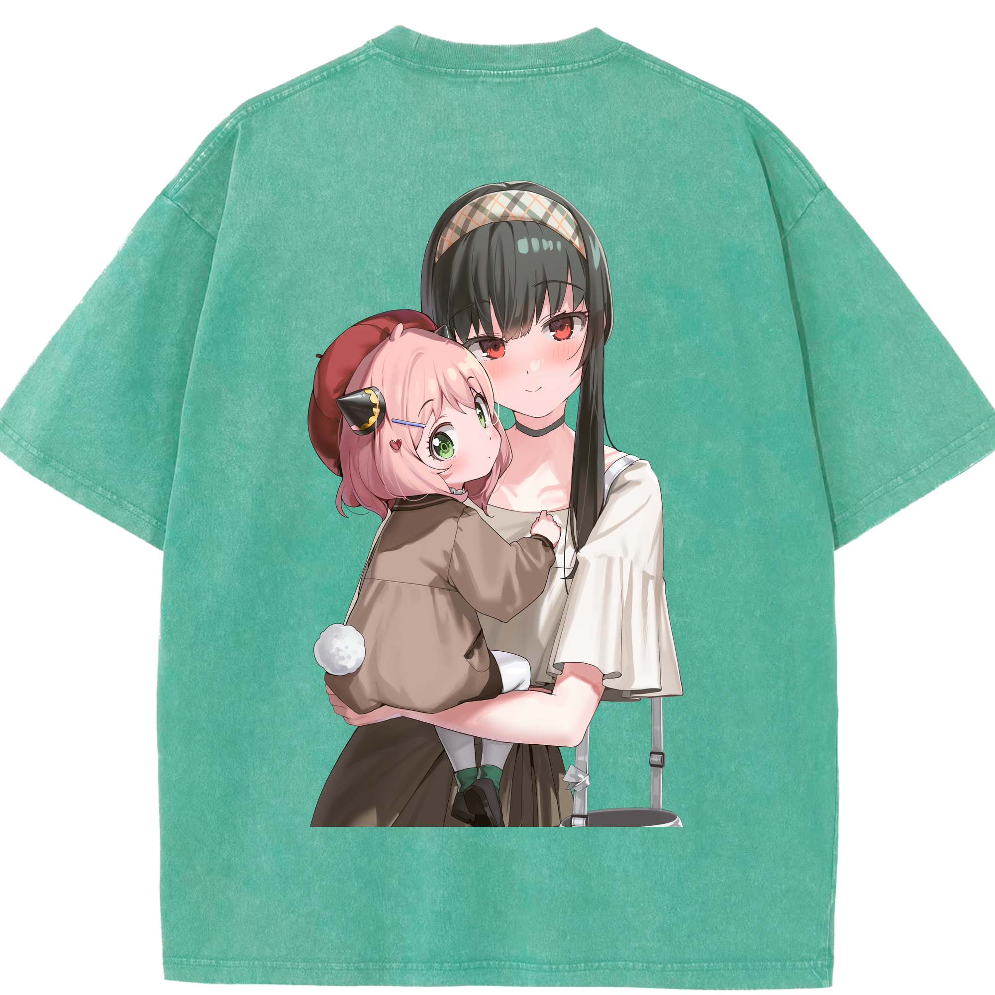 （画像用） SPY×FAMILY间谍家家酒 綿100% ヴィンテージ風 半袖Tシャツ（背面プリント）